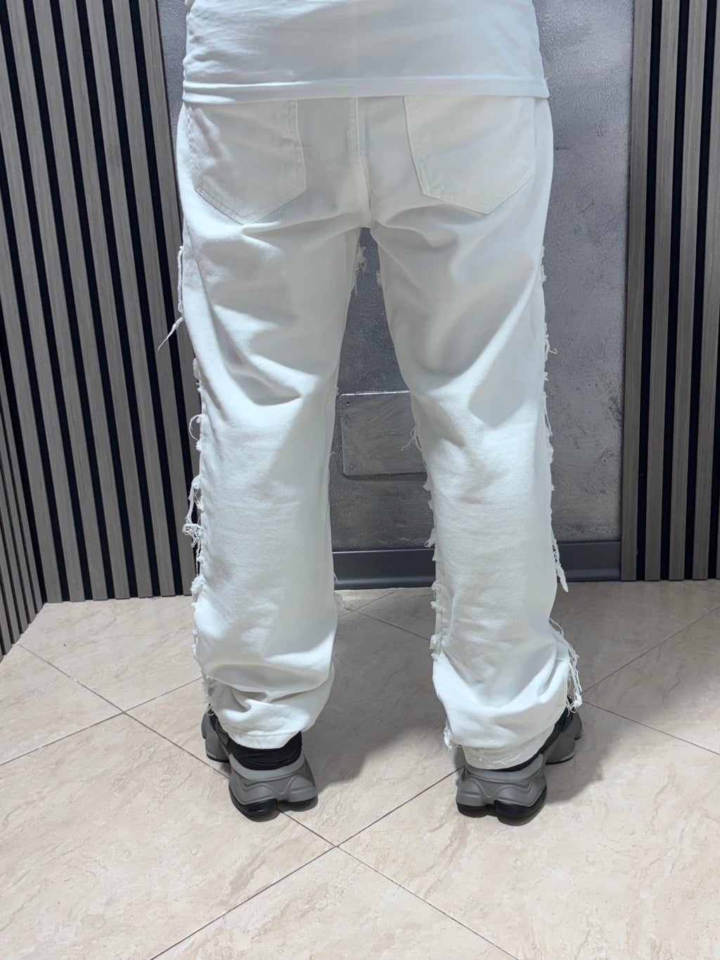 Jeans RIPPED-WHITE