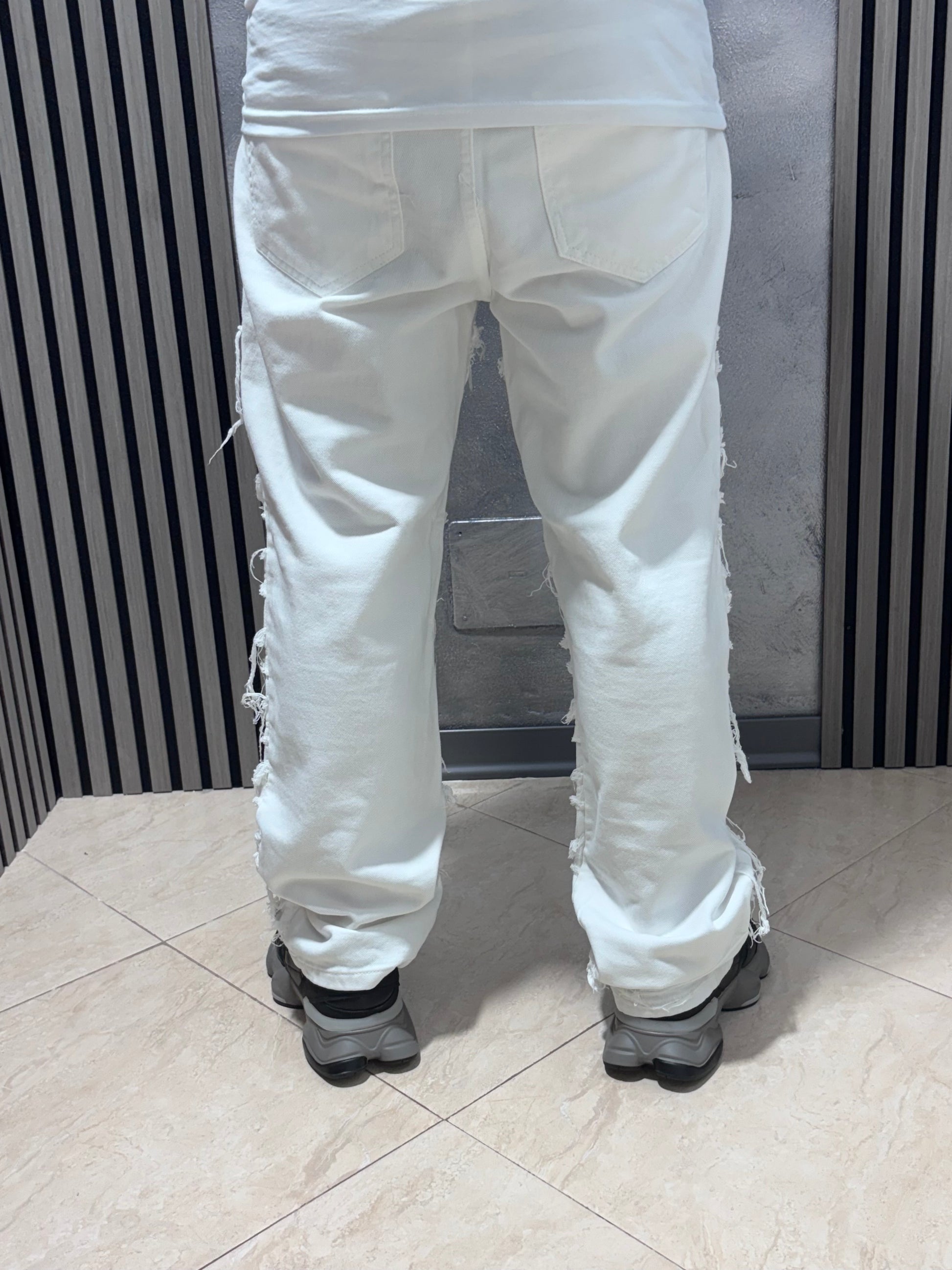 Jeans RIPPED-WHITE